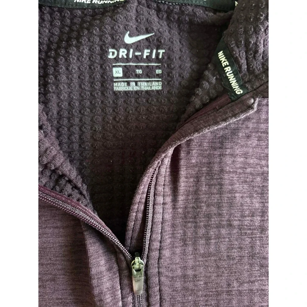 Nike Running Dri-FIT Element Half Zip Pullover Plum Purple XL Womens Top
